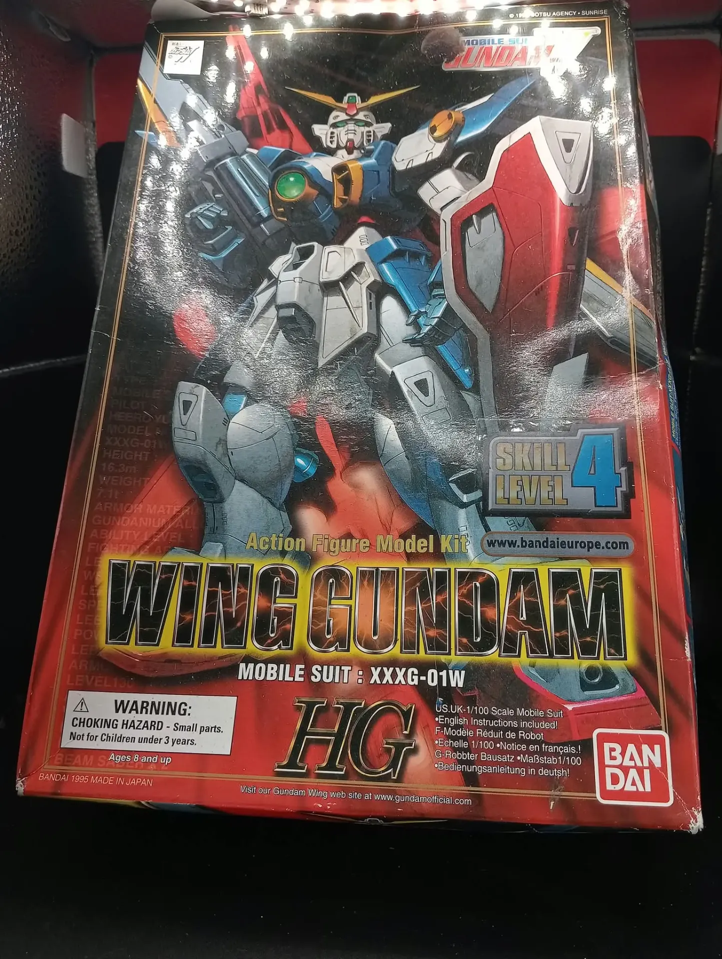 Gundam Wing XXXG-01W 1/100 HG Bandai 1995 Monté avec Boîte d’Origine