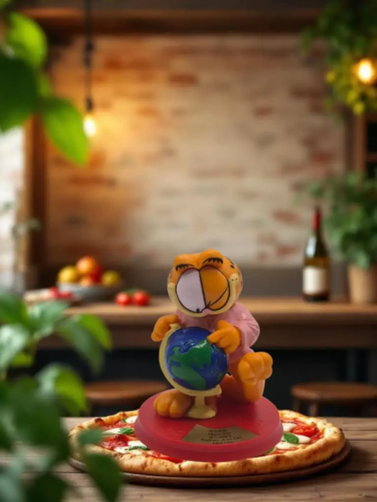 Estatueta Garfield – Marco Polo – Explorador humorístico