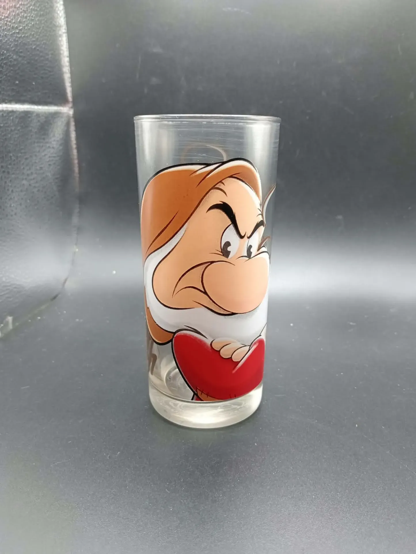 Verre Portrait Grincheux Disney Disneyland Paris Vintage de Collection