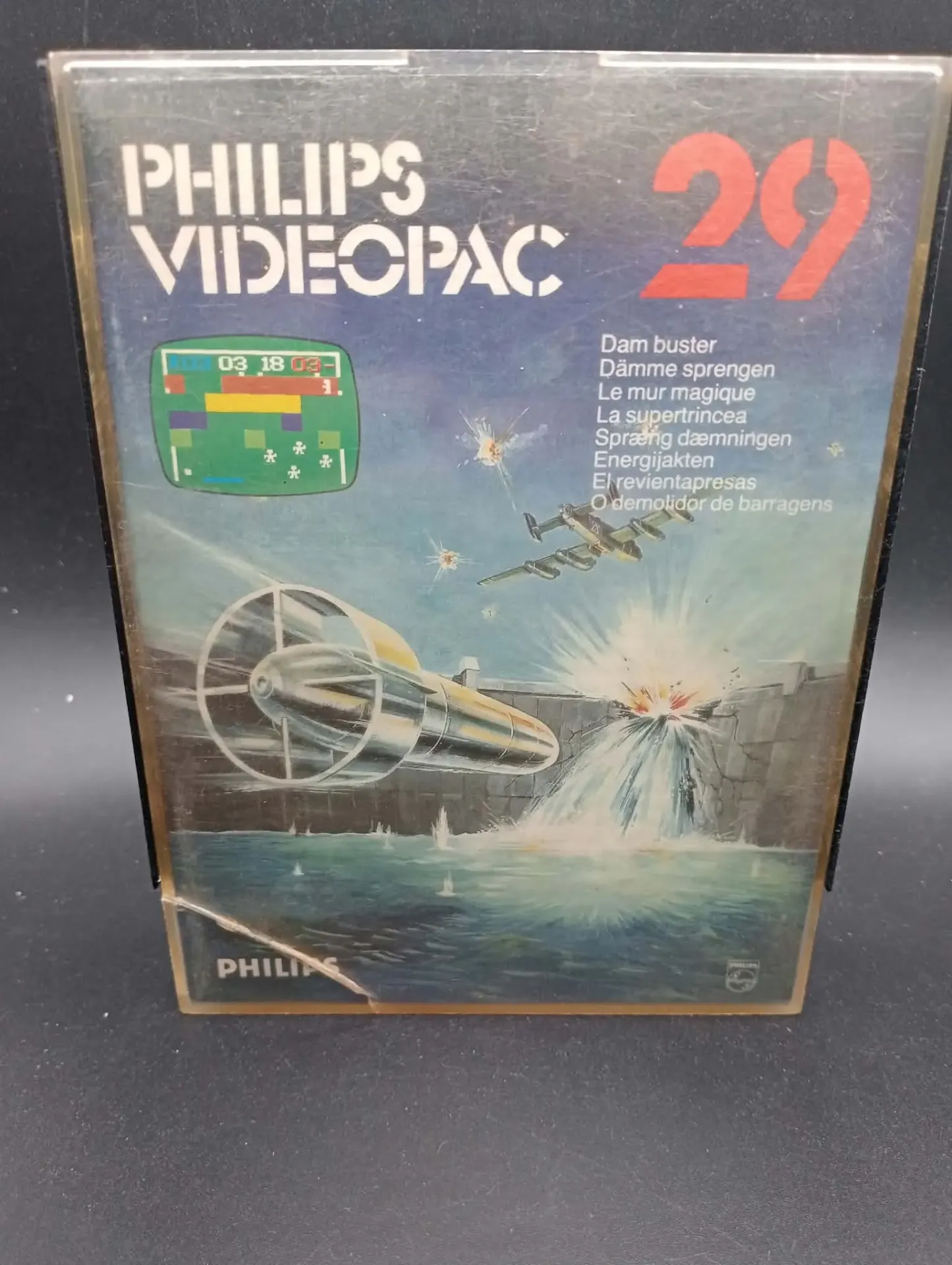 Philips Videopac 29 Dämme Sprengen 1981 mit Box und Anleitung Ungetestet