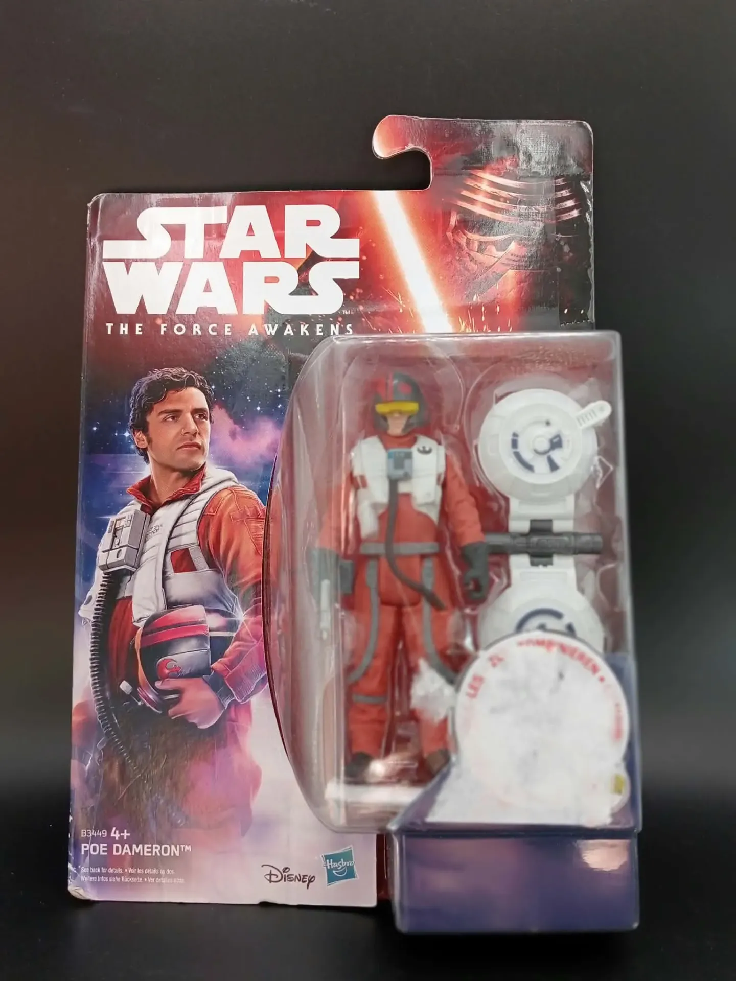 Figurine Poe Dameron Pilote de la Résistance Hasbro B3449 Star Wars 2015 Neuve sous Blister