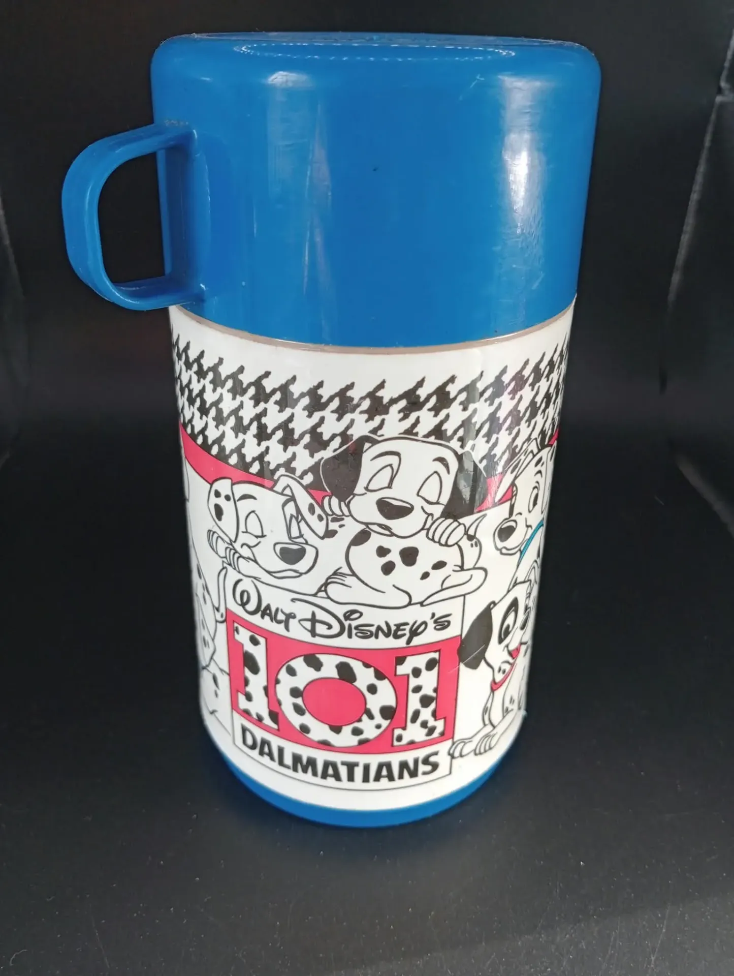 Vintage Disney 101 Dalmatians Aladdin Thermos Complete with Blue Cup