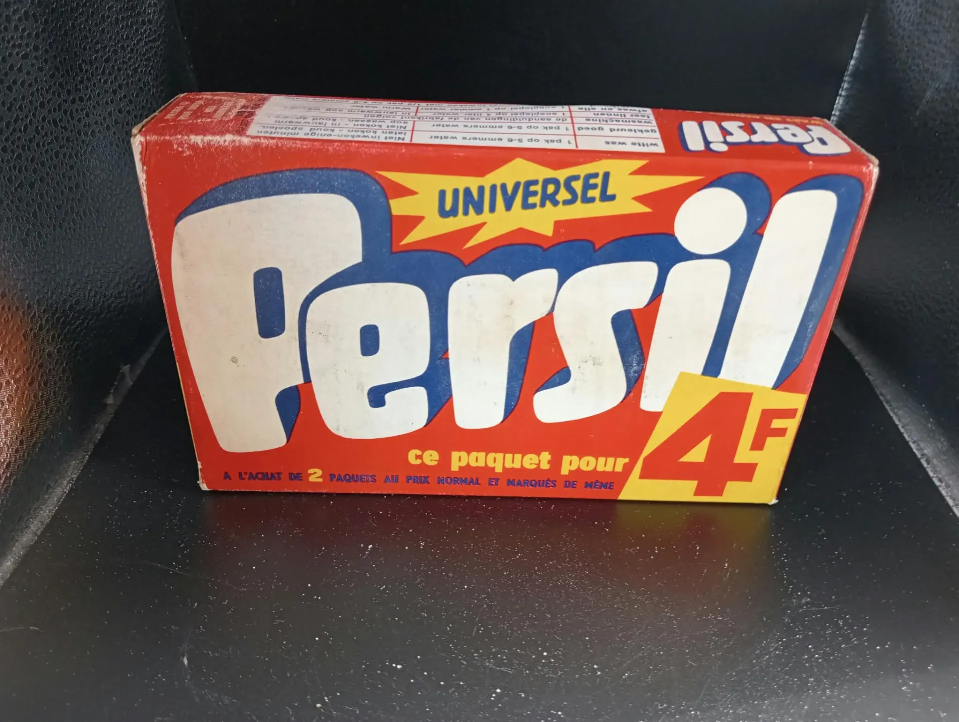 Oude Persil Universeel Waspoederdoos 4 Belgische Frank Vol en Gesloten