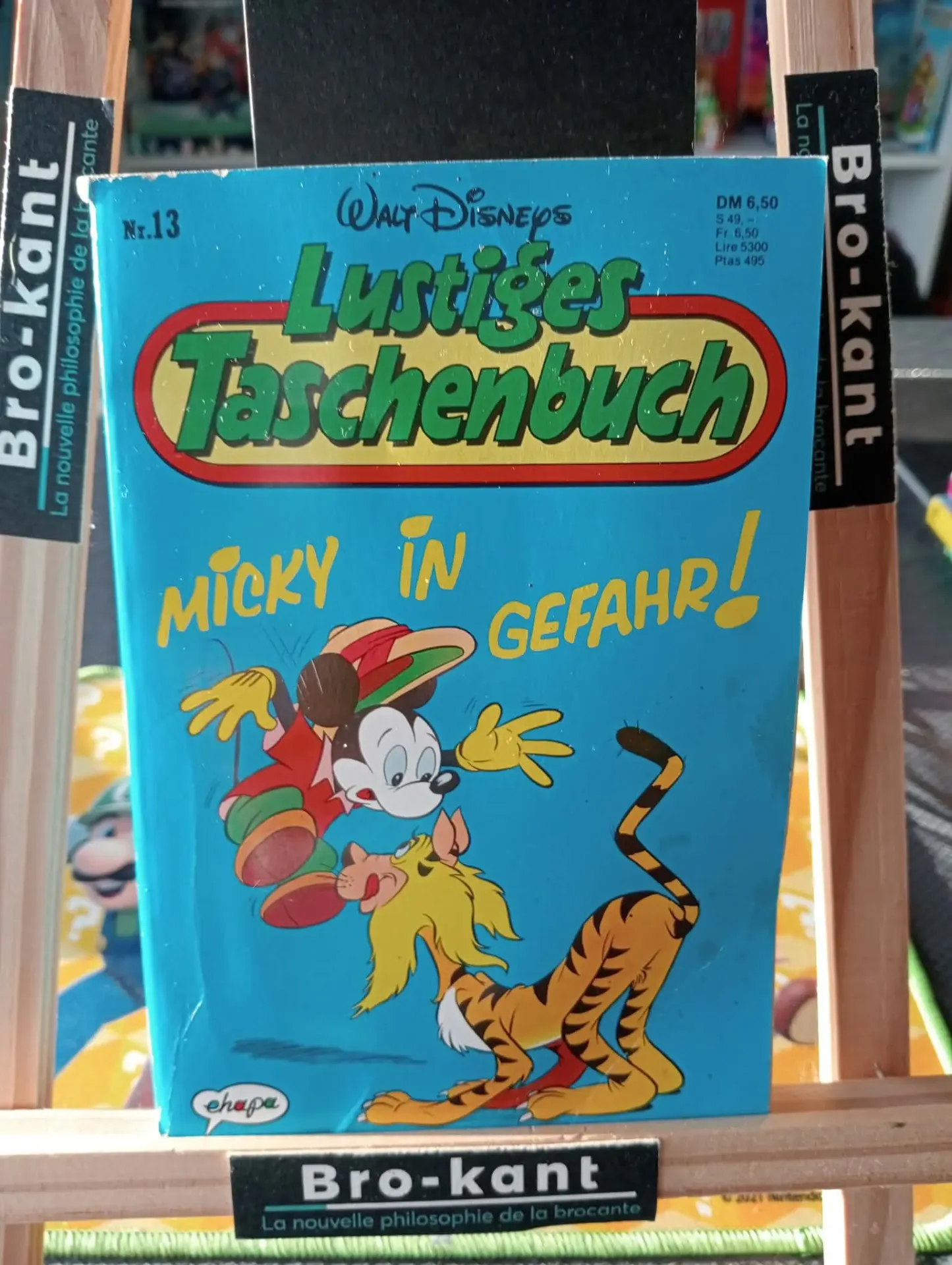 Duitse Disney Strip Lustiges Taschenbuch Nr. 13 Micky in Gefahr Vintage Herdruk