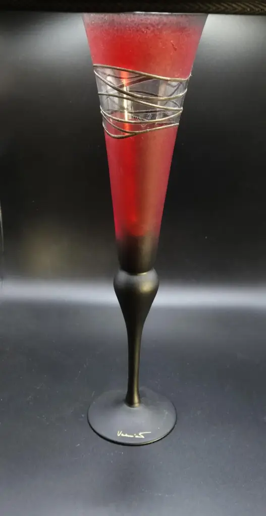 Coppa da champagne – Vlasta Voborníková – Arte del vetro contemporanea