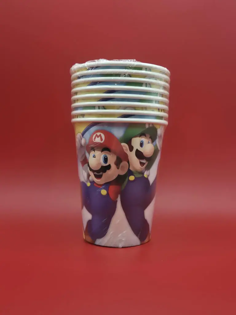 Copos de festa Mario & Luigi – conjunto de 8