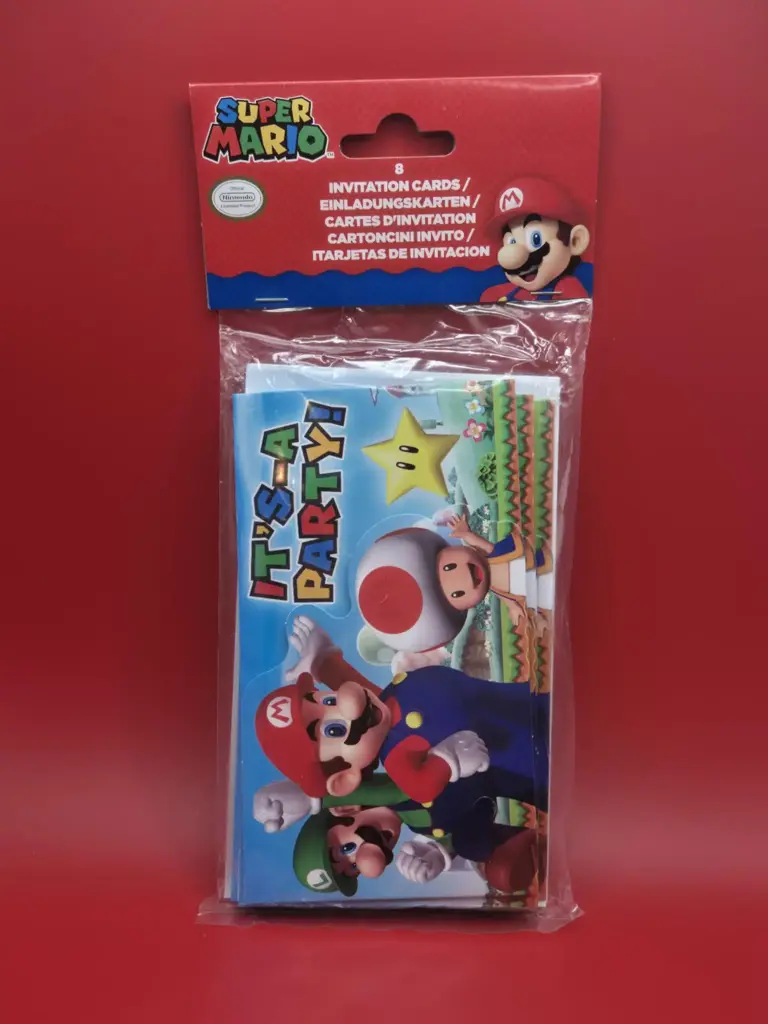 Cartes d'invitation Super Mario Bros