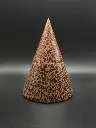 Sculptures géométriques en bois moucheté