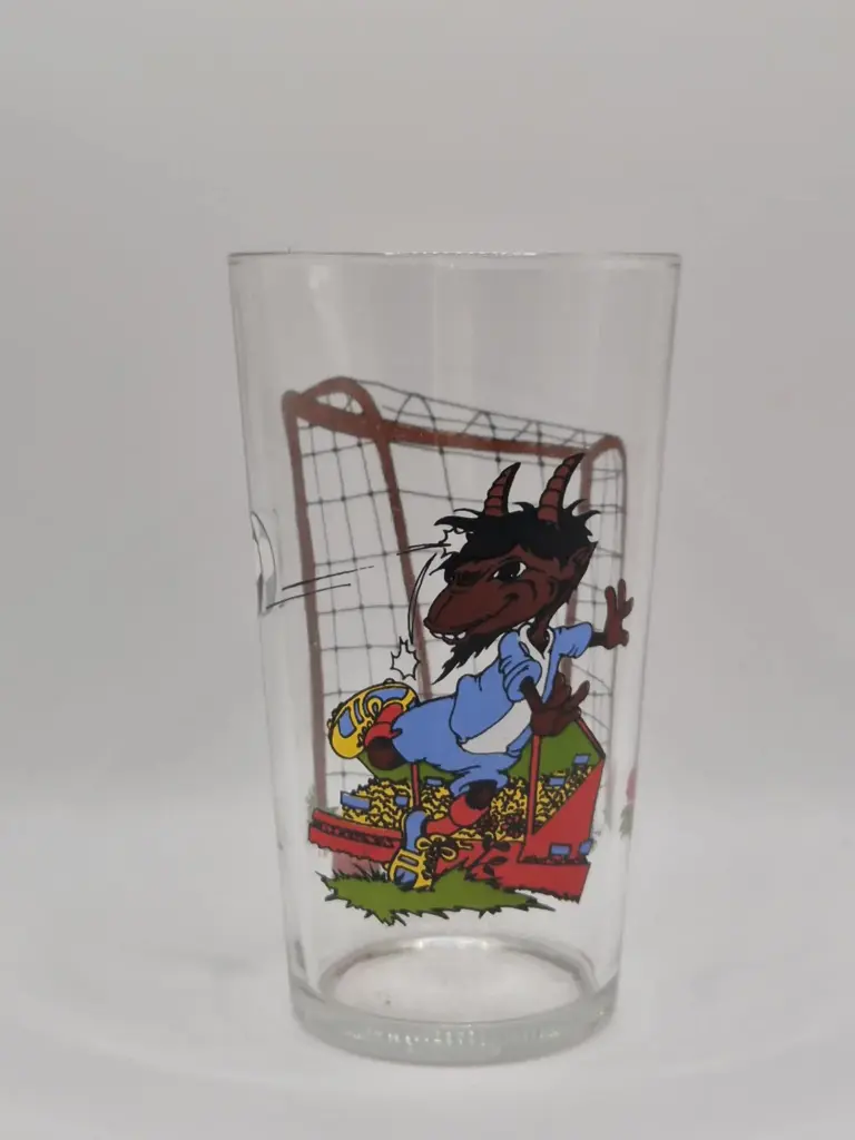 Duralex‑Glas Kellogg's Miel Pops – Ziege beim Fußballspielen