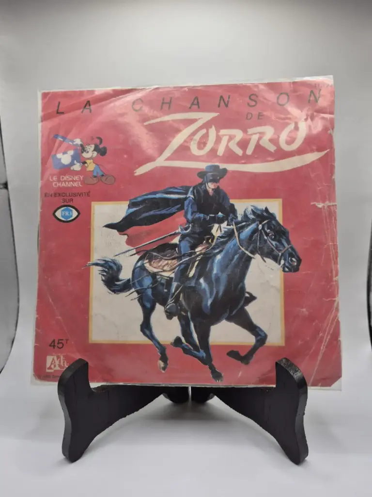 Vintage‑vinyl “Het Lied van Zorro” – Disney Channel FR3 – Adès‑uitgaven