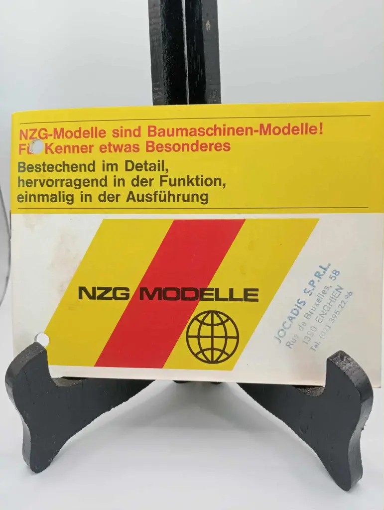 Catálogo NZG Modelle – Modelos em escala de máquinas de construção – Edição vintage