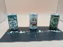 set van 3 mini decoratieve blikjes Itala Pilsen Amstel Carlsberg 5 cm puur gebrouwen stijl