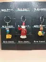 🔑 Lot de 3 porte-clés anciens – Souris, Saint Nicolas & lapin de pâques – Série fantaisie vintage