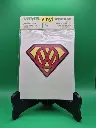 Sticker vintage VAMA – Volkswagen Superman Logo (années 70, neuf sous blister)
