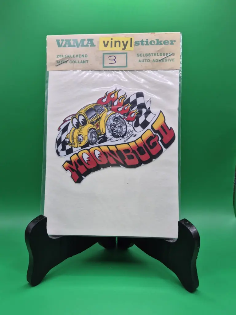 Sticker vintage VAMA – Moonbug L Hot Rod (années 70, neuf sous blister)