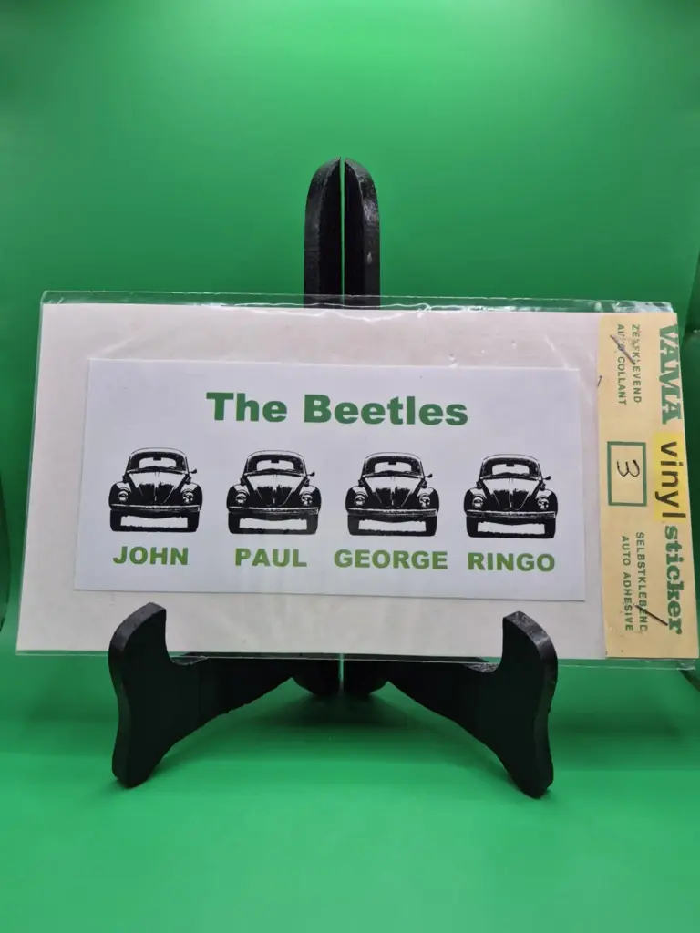 Sticker vintage VAMA – “The Beetles” ( années 70, neuf sous blister)