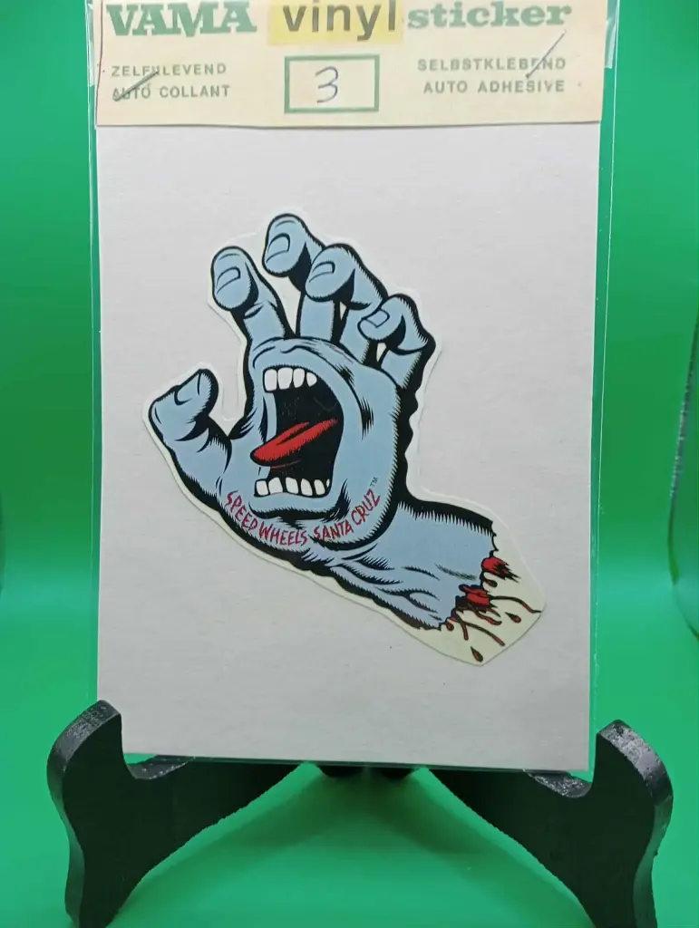 🖐️ Autocollant vintage VAMA – “Screaming Hand” Santa Cruz – Collector des années 70