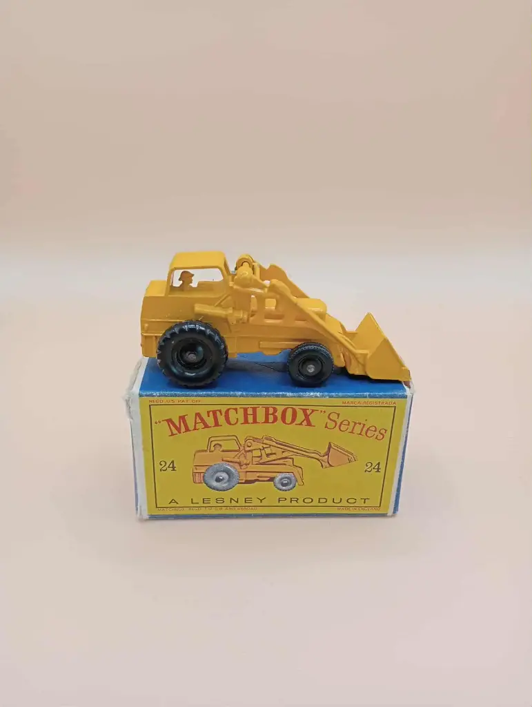 Matchbox Lesney n°24 – Front-End Loader – Engin de chantier vintage avec boîte d’origine – Collector années 60