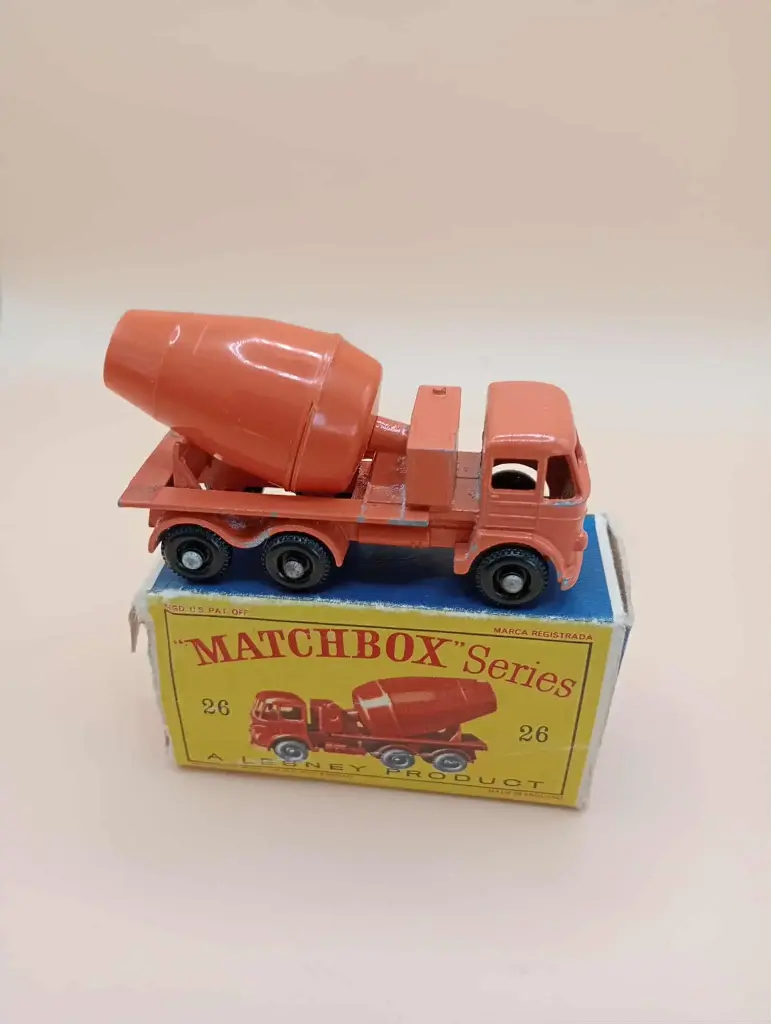Matchbox Lesney n°26 – Cement Mixer – Camion toupie vintage avec boîte d’origine – Collector années 60