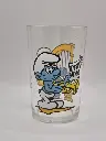 Verre schtroumpfs Bénédictin - schtroumpf musicien et schtroumpfette