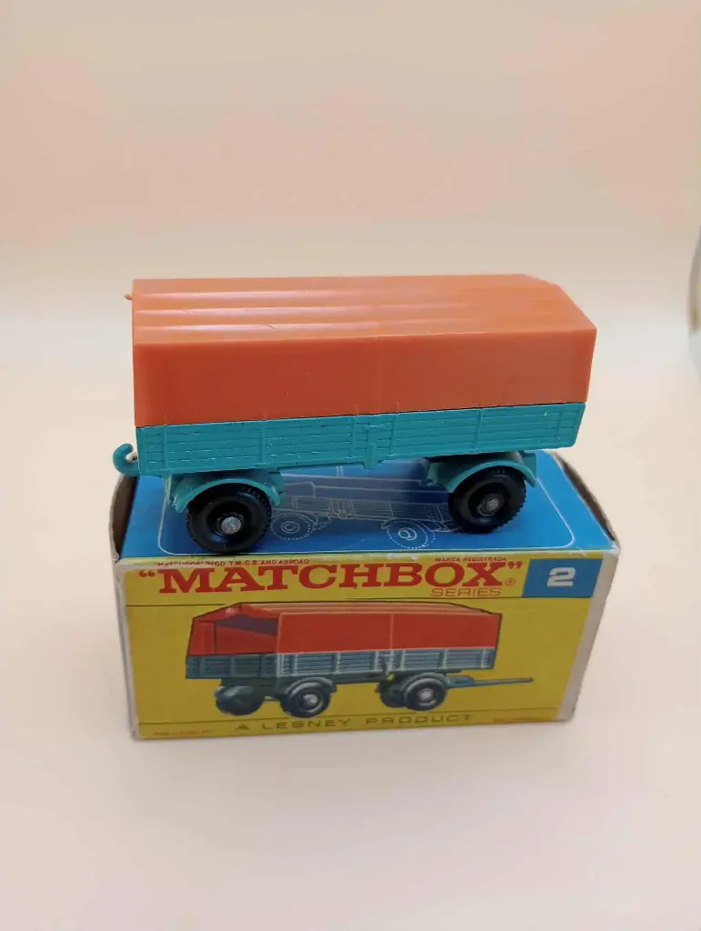 Matchbox Lesney n°2 – Mercedes-Benz Trailer Truck – Camion utilitaire vintage avec boîte d’origine – Collector années 60