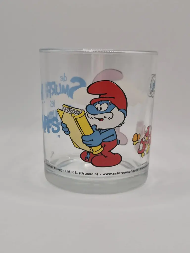 Schlümpfe Glas – Papa Schlumpf – offizielle Peyo 2010 IMPS Illustration
