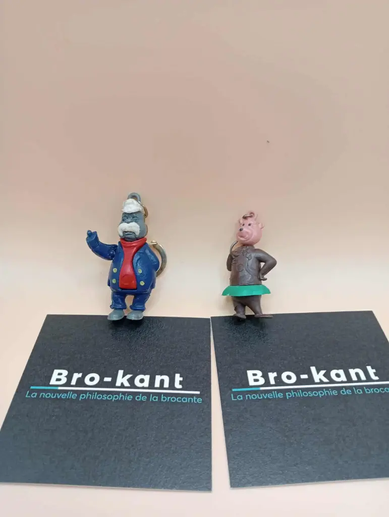 Lot de 2 figurines publicitaires / mascottes – années 70 