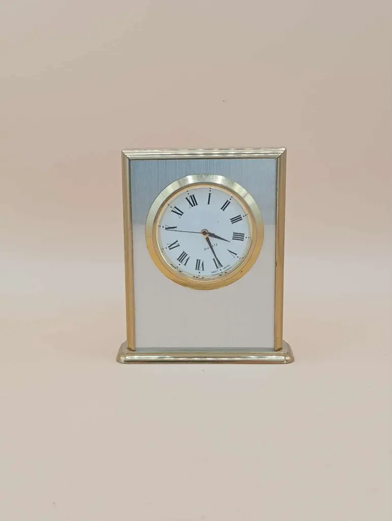 Reloj de escritorio vintage de metal – Logo Texaco (años 70/80)