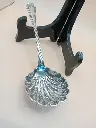 Grande cuillère de service ajourée – métal argenté ou argent – 20,5 cm