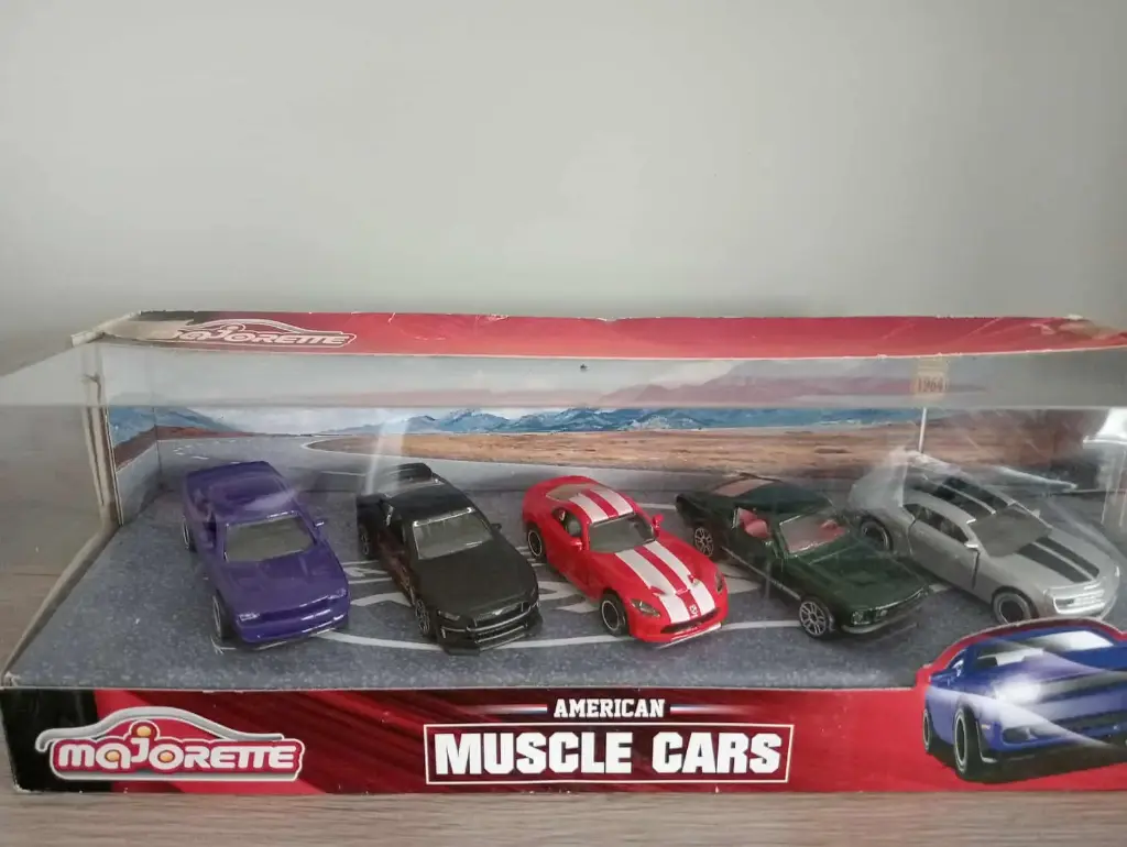 Majorette-Set American Muscle Cars – 5 neue versiegelte Die-Cast-Miniaturautos