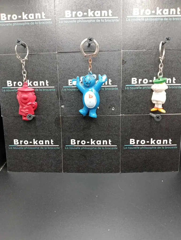 Vintage reclame‑sleutelhangers – Golden Wonder, Bob Butagaz & Bonux‑Boy