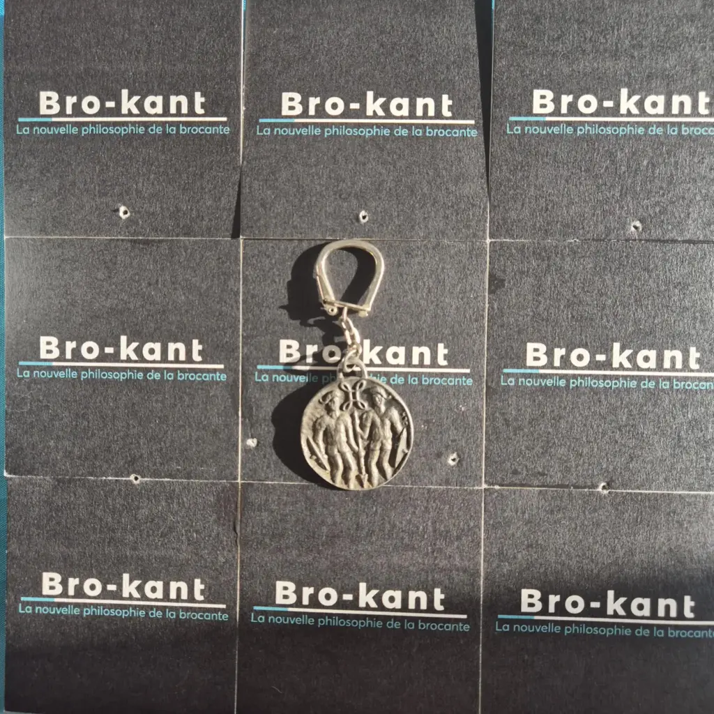 Vintage Clark’s Keychain – Zodiac Sign Gemini (1960s)