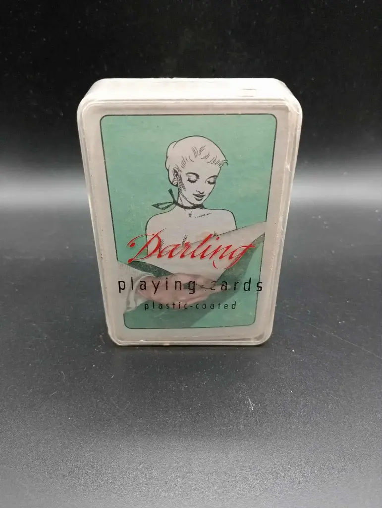 Kartenspiel “Darling” – Illustrationen von Heinz Villiger – Deutschland 1955 – Komplett (beschädigte Schachtel)