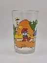 Verre schtroumpfs Bénédictin - village des schtroumpfs