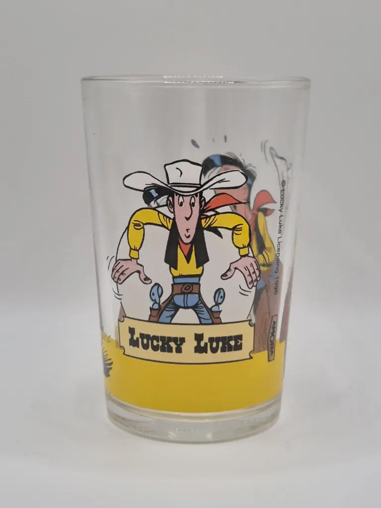 Lucky Luke‑glas Amora 1996 – Lucky Luke en Rantanplan