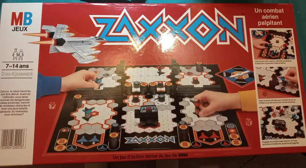 ZAXXON MB – Jeu de société SEGA – Combat aérien – Vintage complet