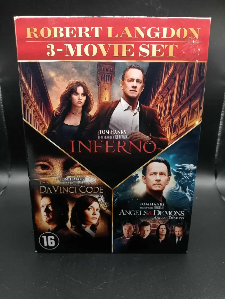 Robert Langdon 3‑Movie DVD Set — The Da Vinci Code / Angels & Demons / Inferno — used (tested OK)