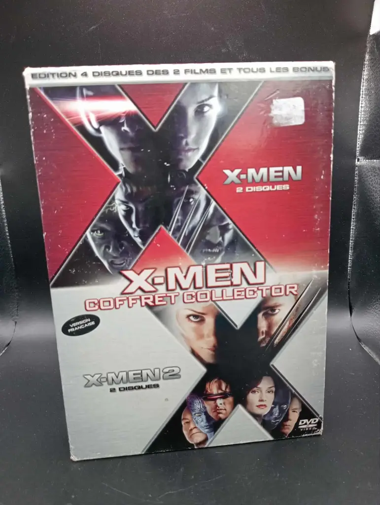 X-Men 1.5 + X-Men 2 DVD – 4 discos – usado testado OK – caixa ligeiramente danificada FR
