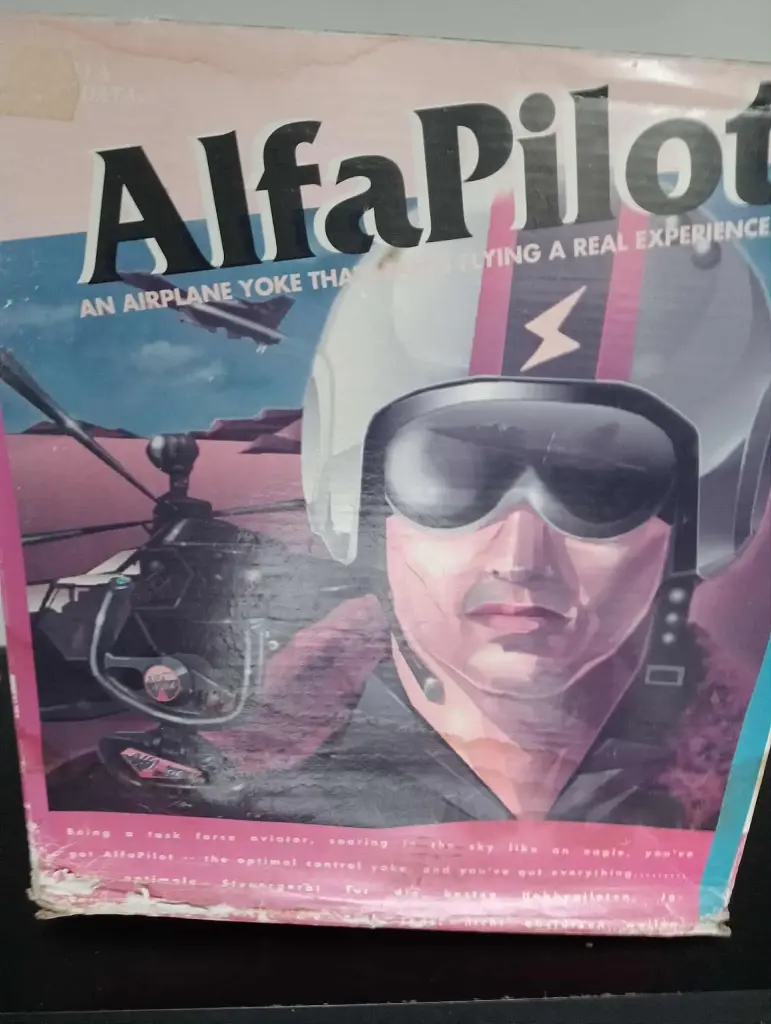 AlfaPilot – Yoke de vol vintage pour simulateur, boîte d’origine usée