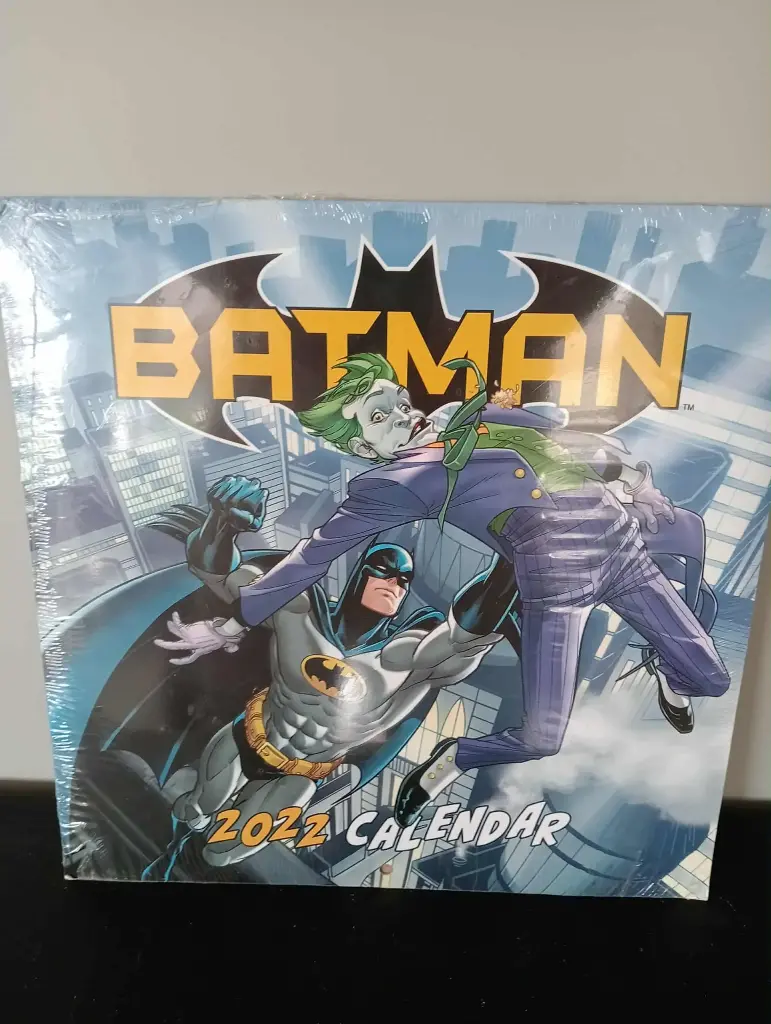 Calendrier Batman 2022 – 12 illustrations DC Comics + poster, neuf sous plastique