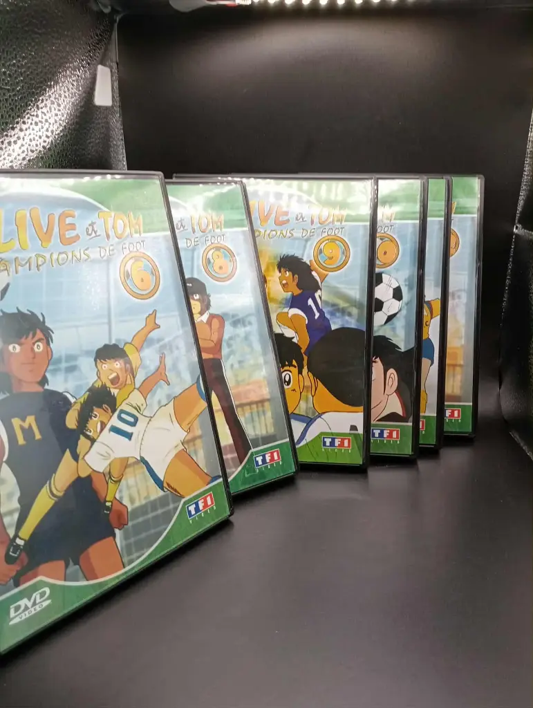 Olive et Tom DVD Vol. 6, 8, 9, 10, 11, 12 – TF1/AB – Muito bom estado – Lote anime de futebol