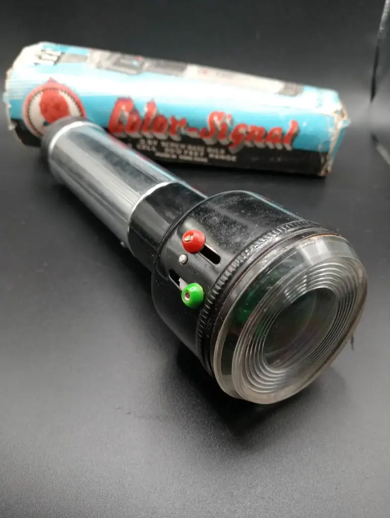 Vintage zaklamp ROSE BRAND Color Signal No. 434 C (Hong Kong, jaren 60)