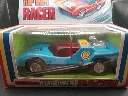 Coche de juguete Flip Over Racer con resorte + caja (vintage)