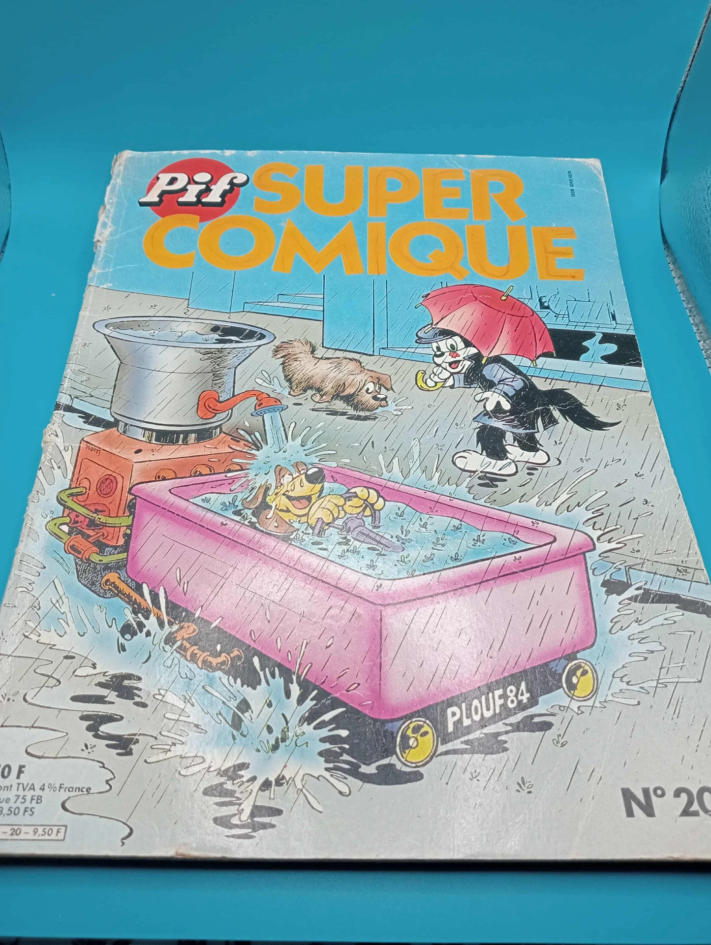 Pif Super Comique Nr.20 – Ausgabe 1984 mit Hercule-Ski-Comic, Vintage Vaillant-Heft