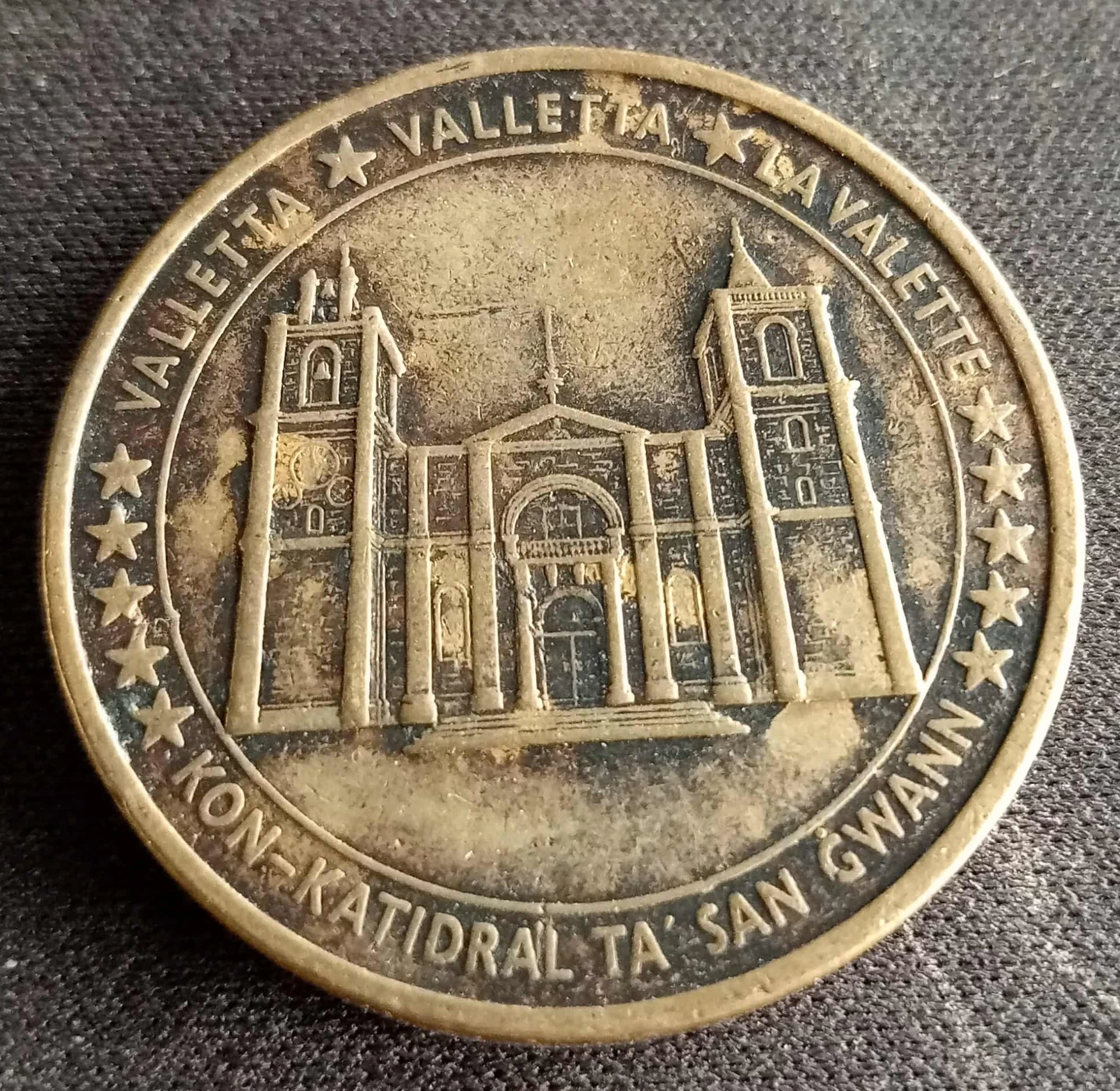 Gettone Europa & La Valletta – cupronichel 1997 – cattedrale maltese e mito greco