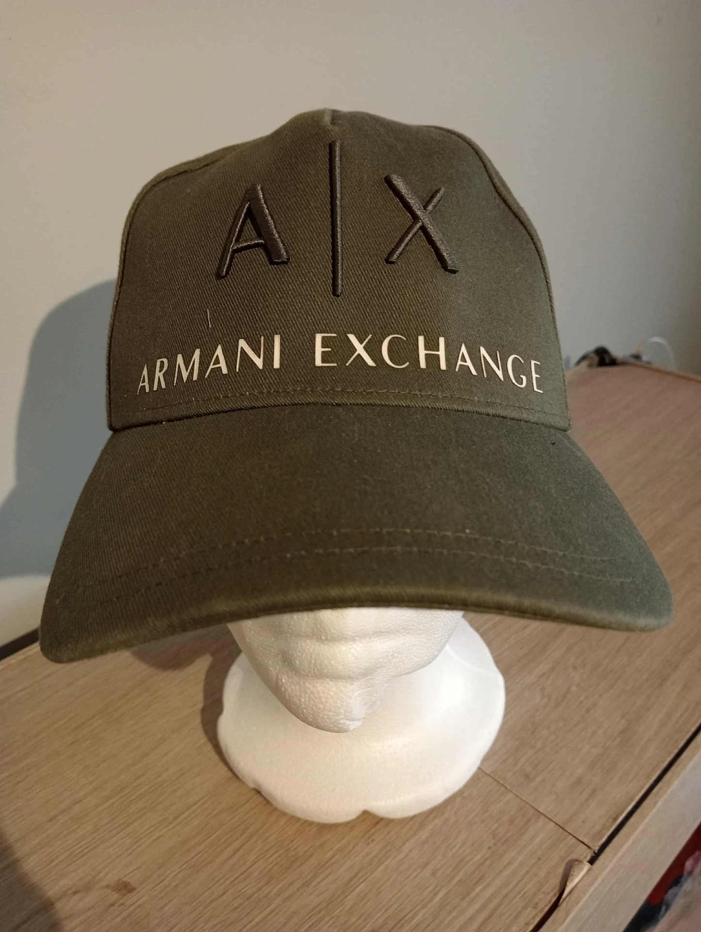 Groene A|X Armani Exchange pet – Geborduurd, verstelbaar, synthetisch, model 954079_CC...