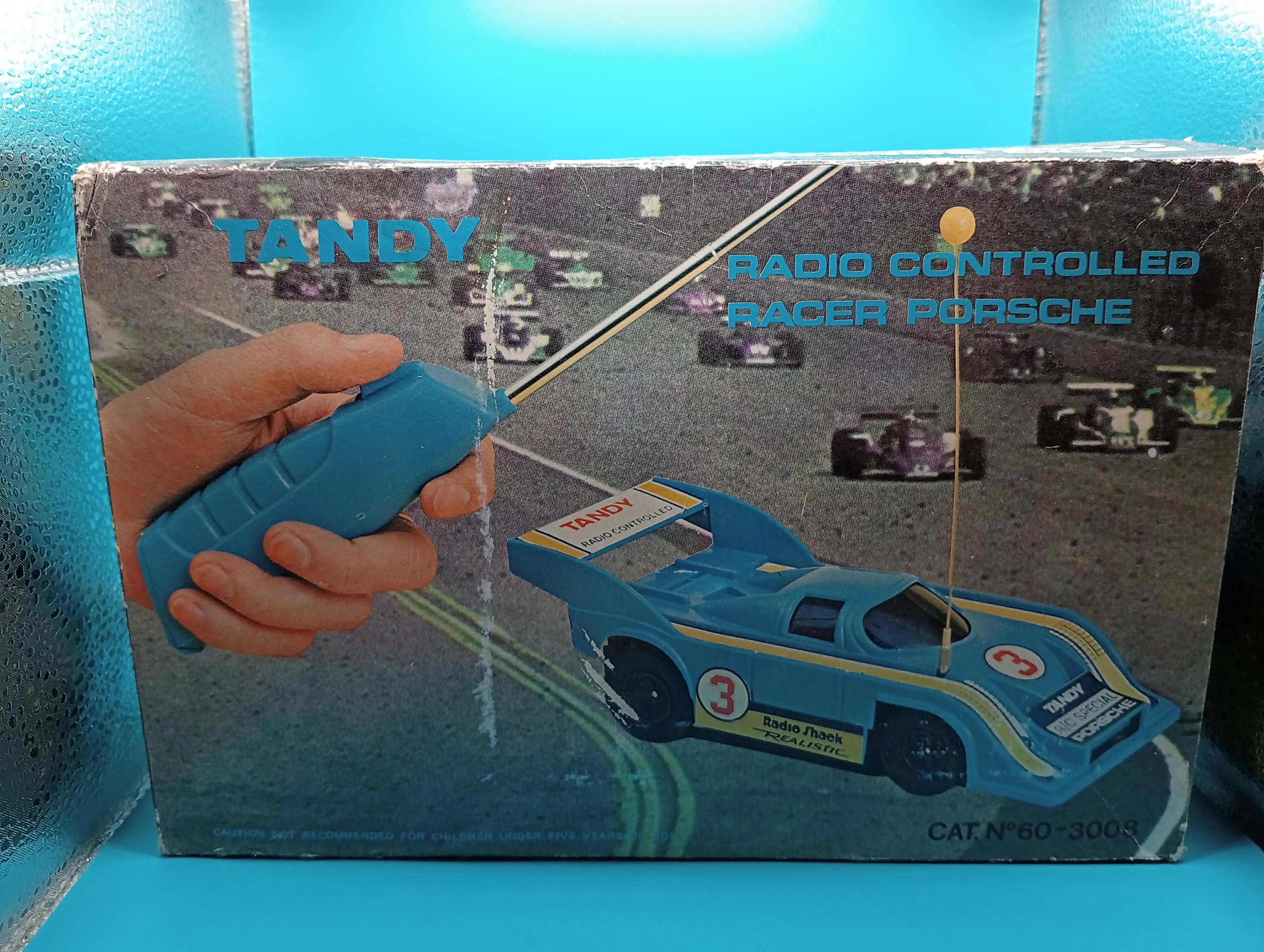 Porsche télécommandée vintage Tandy – Jouet collector années 80