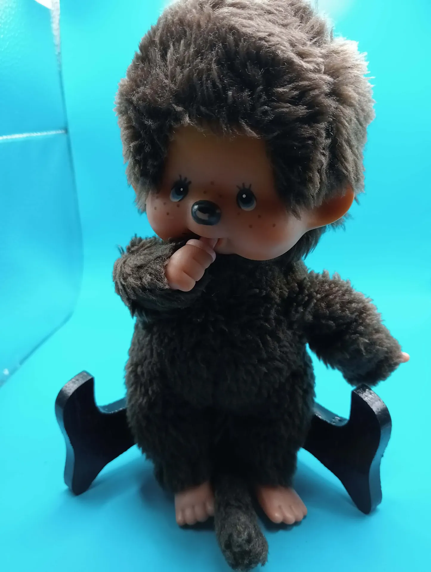 Peluche Moncicci vintage Sekiguchi – singe rétro made in Taiwan