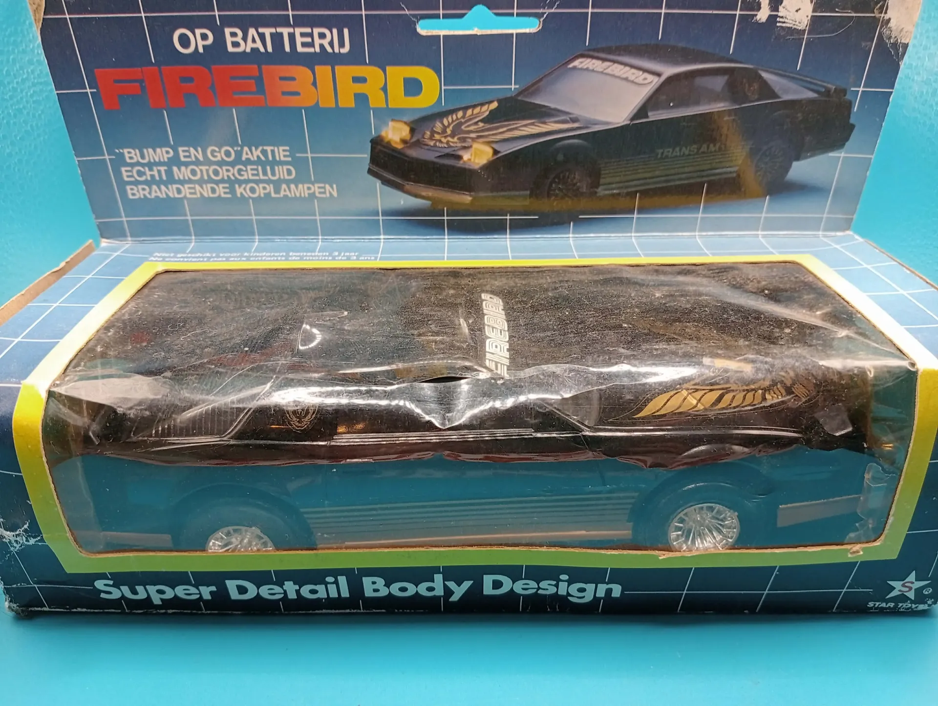 Pontiac Firebird Trans Am STAR TOYS – Carro de brinquedo vintage com pilhas – Hong Kong 1982