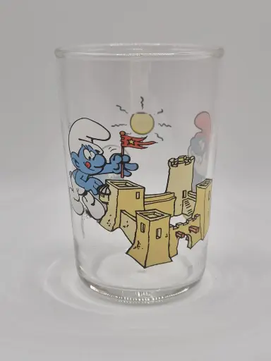Verre schtroumpfs Amora 2014 - jeux et château de sable